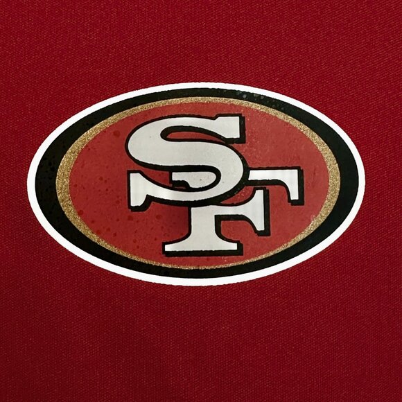 SF 49ers NFL Polo Shirt Fabletics Short Sleeves Football Red Stretch Mens Large - Picture 4 of 7